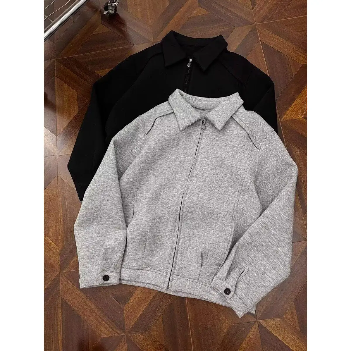 

Loose Men's Jaet 2024 Spring Autumn Sli Streetwear Hong Kong Sle Casual Loose Fit Youth Trendy Outerwear Coat