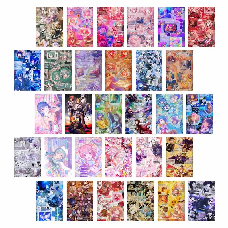 

10/30PCS Project Sekai Colorful Stage Anime Postcard Akiyama Mizuki Kamishiro Rui Cartoon Wall Collage Kit Dorm Decoration Mural