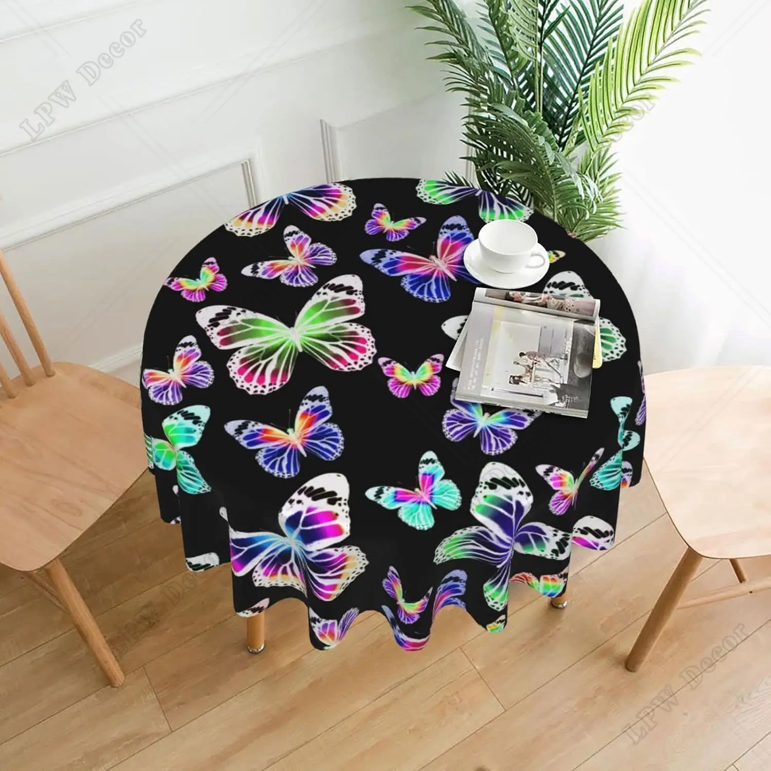 Butterfly Tablecloth Table Cloth for Party Decoration Butterfly Bird Flower Themed Tablecloths for Dinner Kitchen Party Picnic