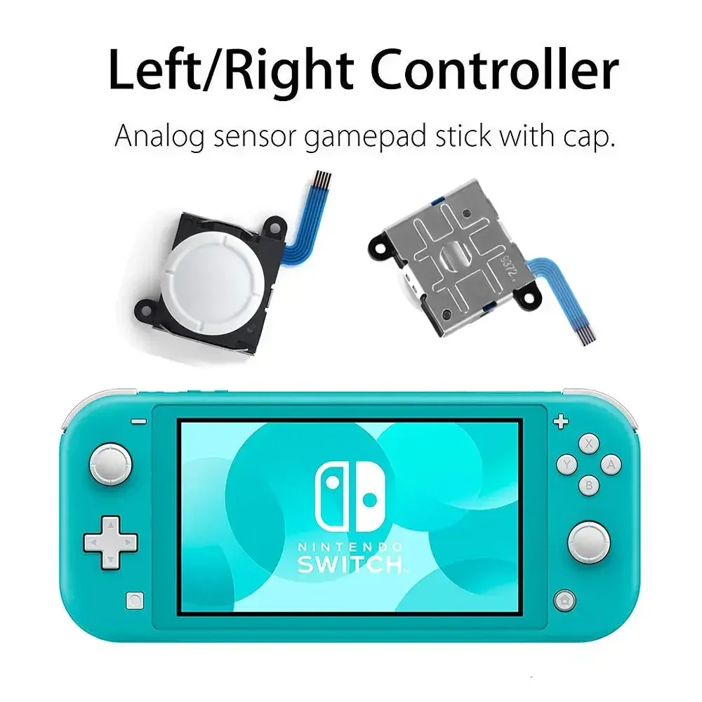 2db Helyettesítés 3D Analóg Botkormány joycon Botkormány botot Saru Helyettesítés számára Nintendo switch/lite Fehér