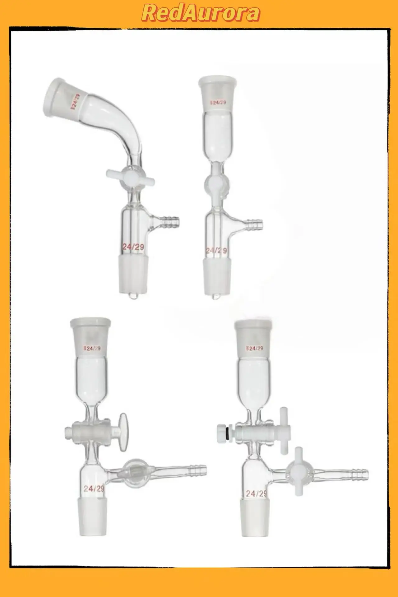 【14 Piece Set】250/500ml, 24/40, Glass Still, Laboratory Distillation Equipment Chemistry Glassware Kit，