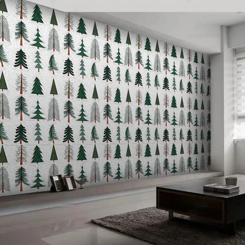 Custom Mural Creative Nordic Hand Drawn Forest Photo Wallpaper 3D Wall Painting Living Room Background Wall Decor Wall Cloth