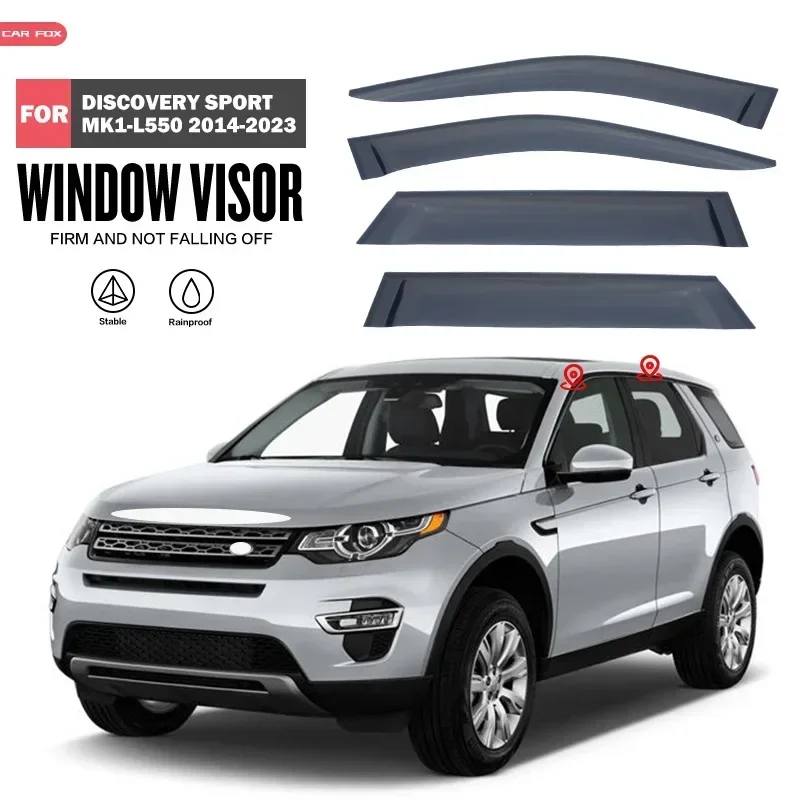 For Land Rover DISCOVERY SPORT Weathershie Accessories Bright Strip Visors Rain Guard Door Visor Vent Shades Ventvisor Awnings