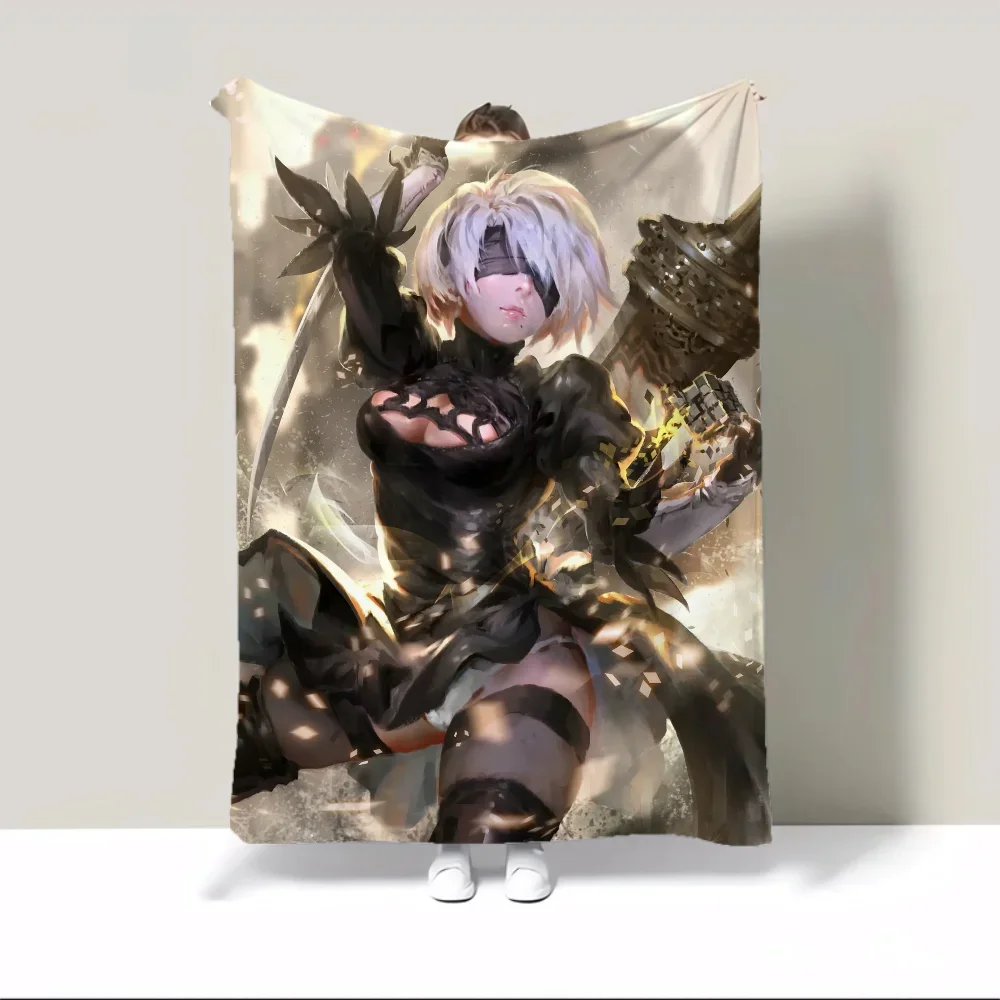 NieR Automata 150x200 Knee Blanket Sofa Throw Blankets Luxury Sofa Decor Plaid Knitted Bed Blankets