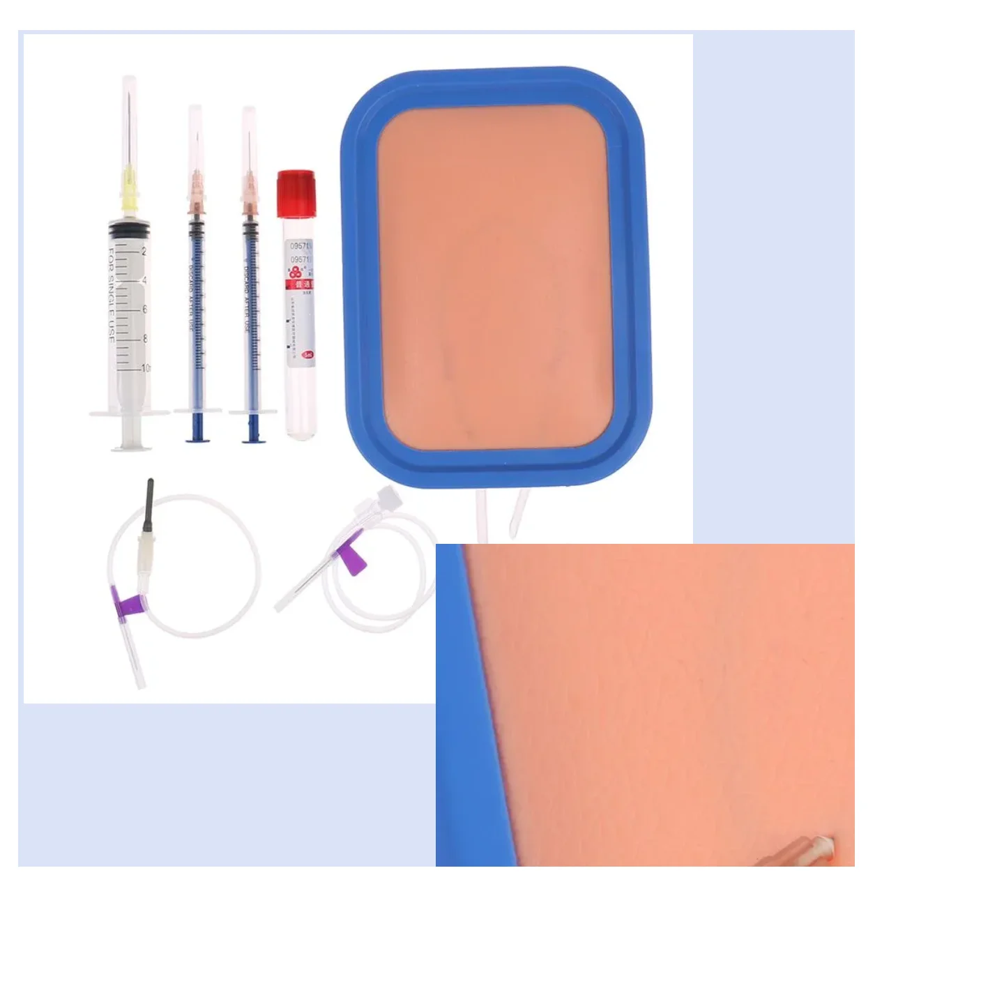 Nurses Learn Intravenous Venipuncture IV Injection Training Package Pad Training Model Silicone Wound Skin Suture