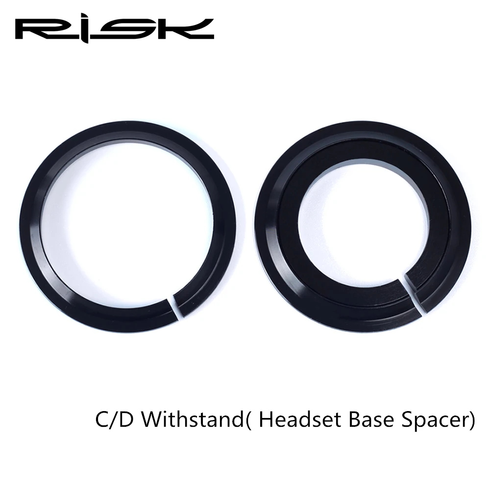 Risk 1.5 Inch Bike Headset Base Spacer Crown Race Washer 28.6mm Tapered Fork Straight Fork 45 Degree Bicycle Maintenance Parts