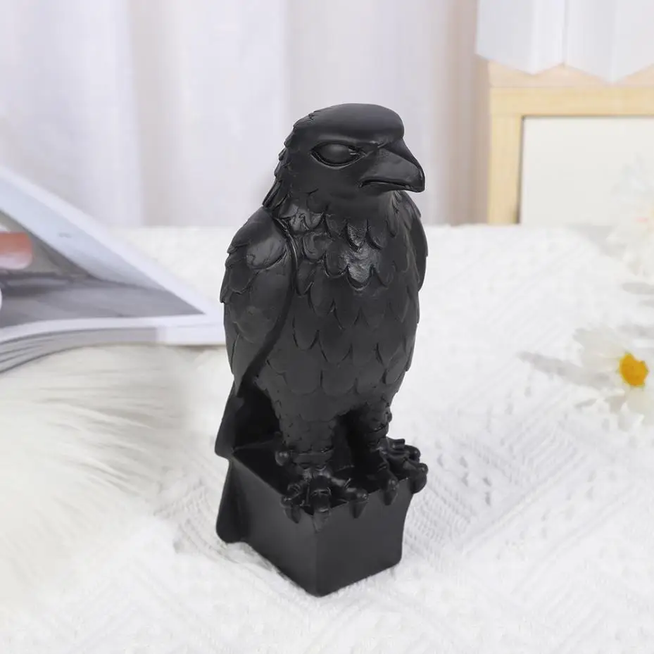 Moderne geometrische Eulenstatuen mit geometrischem Muster, schwarz-weiße Eulenfiguren aus Kunstharz, stilvolle Heimdekoration für Schlafzimmer, Bücherregal, minimalistisches Interieur