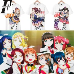 Anime Print LoveLive Sunshine Aqours Kawaii 3d T-shirt Men Women T Shirts Tops O-neck Short Sleeve T-shirts Tee Shirt Sweatshirt