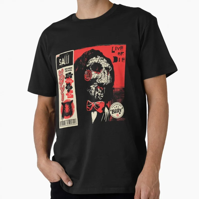 

Retro Kill 80s Vintage Character Horror Movie Waw Scary Halloween gift T shirt for man Large size Tops 100% cotton clothes