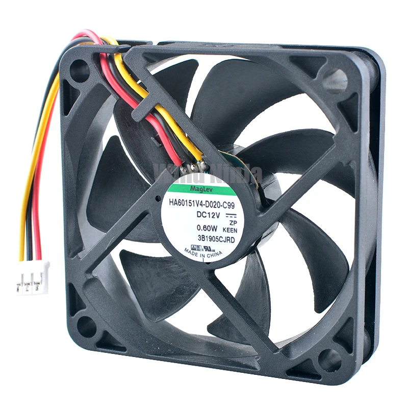 HA60151V4-D020-C99 6cm 60mm fan 60x60x15mm DC12V 0.60W quiet axial fan cooling fan for projector power supply