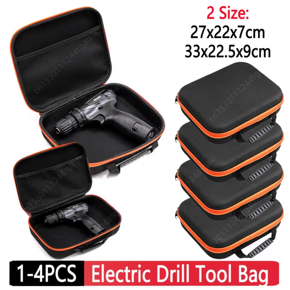 1-4pcs Oxford Cloth Electric Drill Tool Bag Waterproof Tools Bag Pouch Shockproof Technician Electrician Hardware Organizer