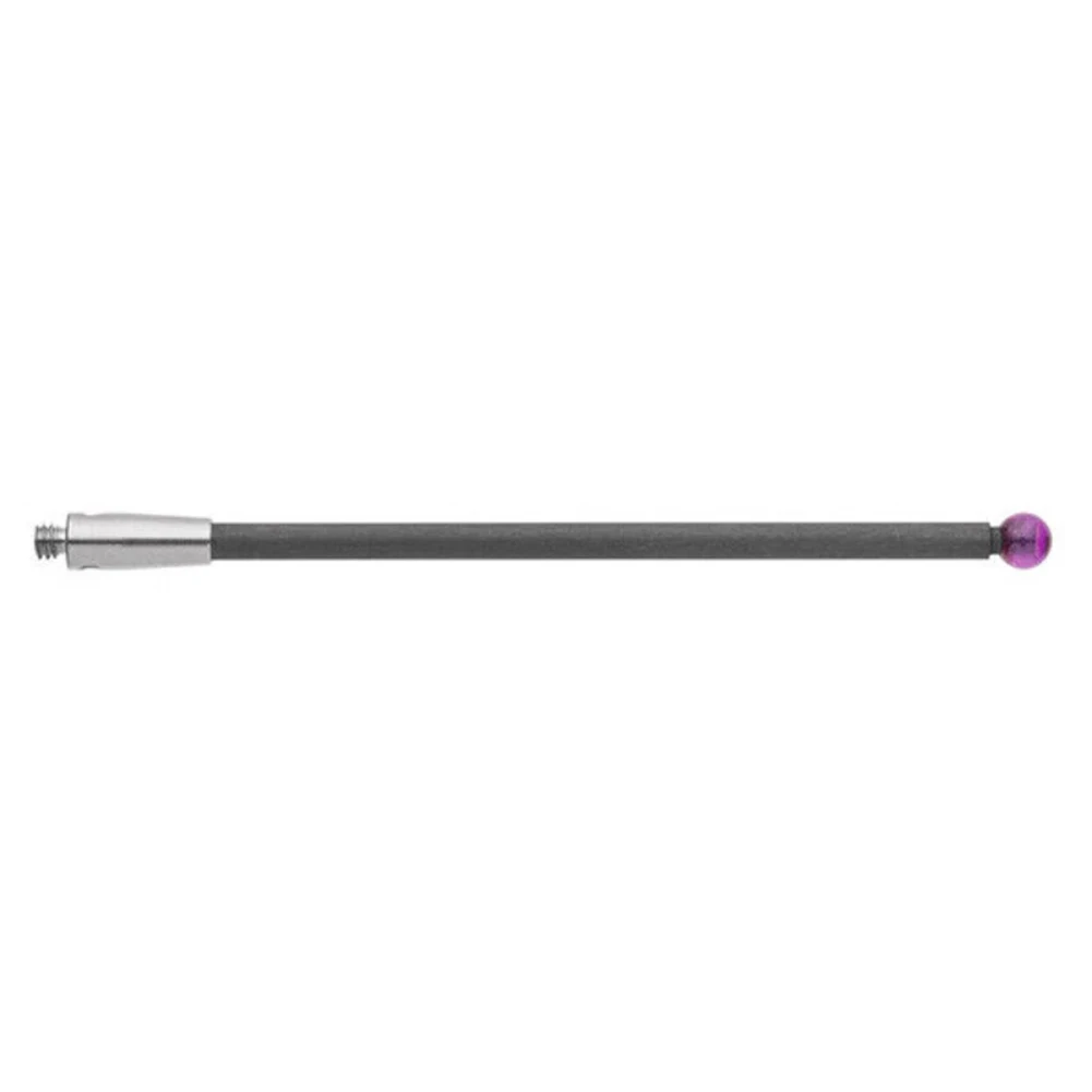 Applicazioni di misurazione della sonda CMM da 50 mm di lunghezza Materiale leggero in fibra di carbonio con sfera rossa standard industriale per macchine CMM