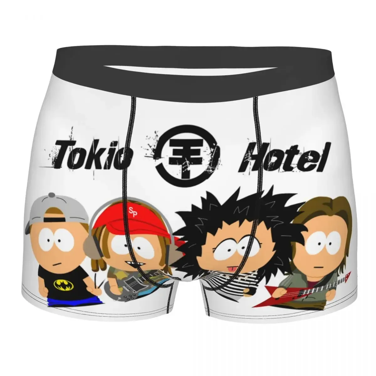 Custom Cartoon Tokio Hotel Rock Band Underwear Male Printed Boxer Briefs Shorts Panties Breathable Underpants