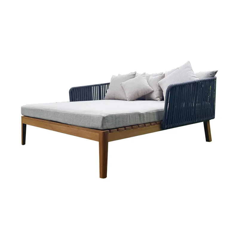 

Outdoor sofa courtyard sunscreen waterproof rattan art bed outdoor