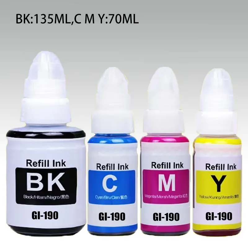 

GI-190 Refill Dye Ink For Canon GI 190 For Canon PIXMA G1100 G1110 G2100 G2110 G3100 G3102 G3110 G3111 G4100 G4110 G4111 Printer