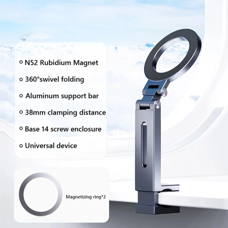 

Adjustable Universal Magnetic Bracket Folding Car Mobile Phone Stand Travel Live Portable Desktop Holder For iPhone 17 16 15 14
