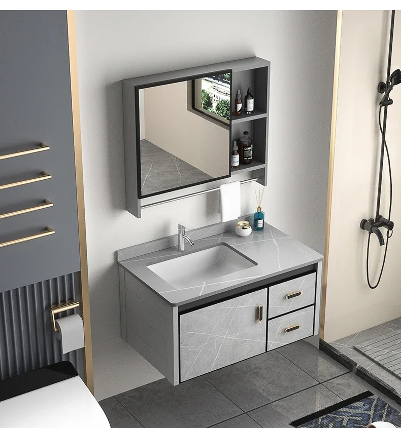 Minimalist Faucet Shelfs Bathroom Cabinet Display Metal Mirror Drawer Sets Bathroom Cabinet Toilet Sin Furniture