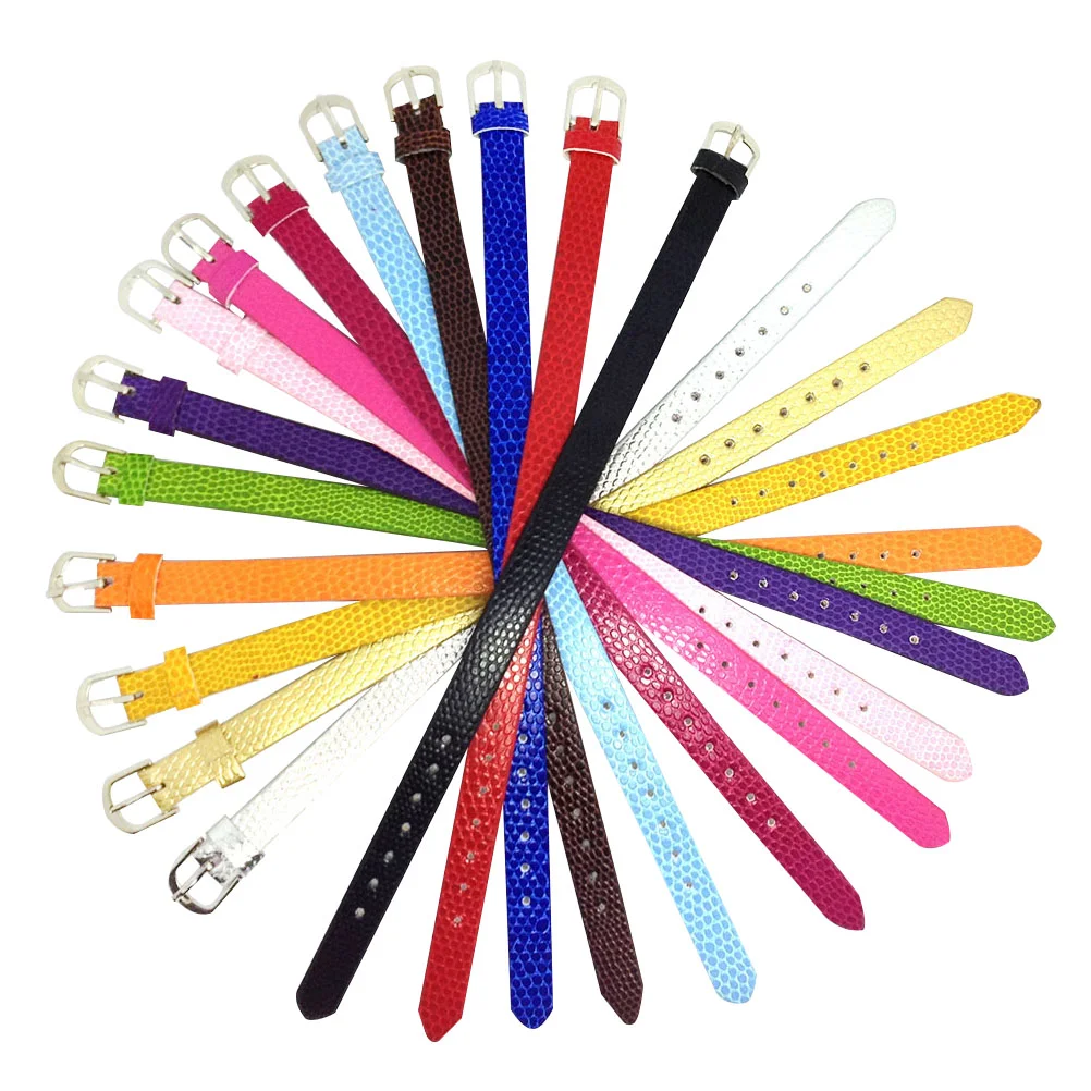 

20pcs Women Bracelet Mix Colors Slide Wristbands Bracelets for Slide Letters Jewelry Making Charms 8MM (Random Color)