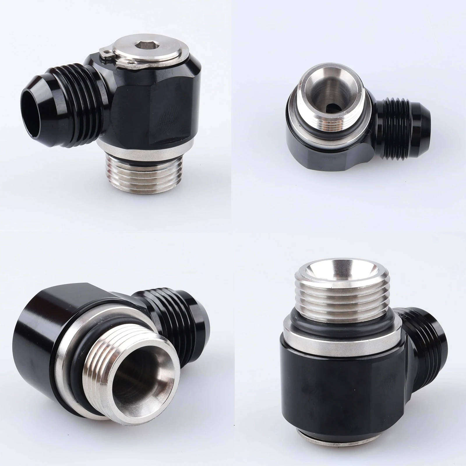 AN6 AN8 AN10 Turbo Brake Hose Fittings For Motorcycle & Automotive Stainless Steel Adapter Black Bolt Ring ORB6/ORB8/ORB10 view 5