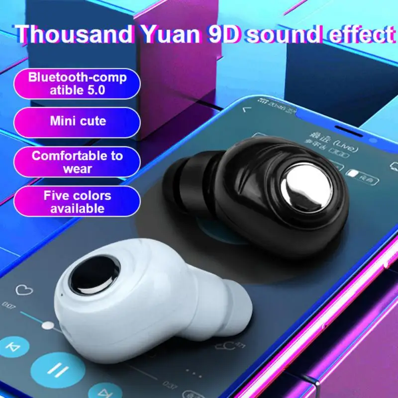 High Fidelity Sound Stereo Sport Headset Handsfree With Mic Wireless Earbuds Tws Headphone bluetooth-compatible Earphones Mini