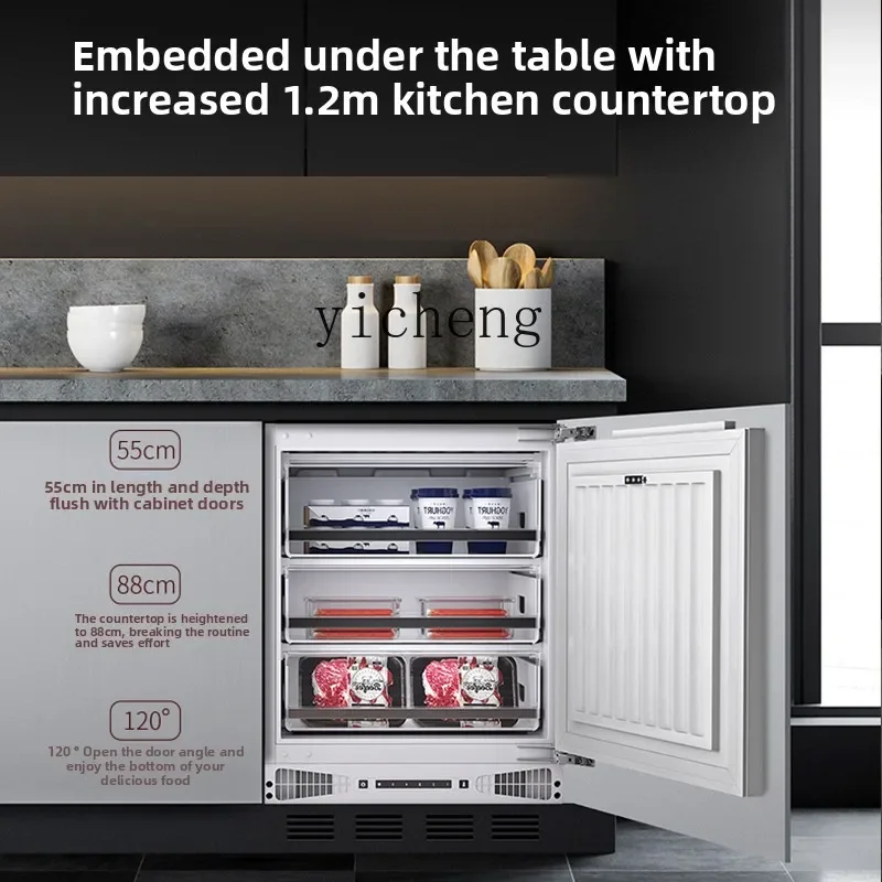 ABB  Under the counter Island Embedded small refrigerator Small household refrigeration Freezing Kitchen Opposite door