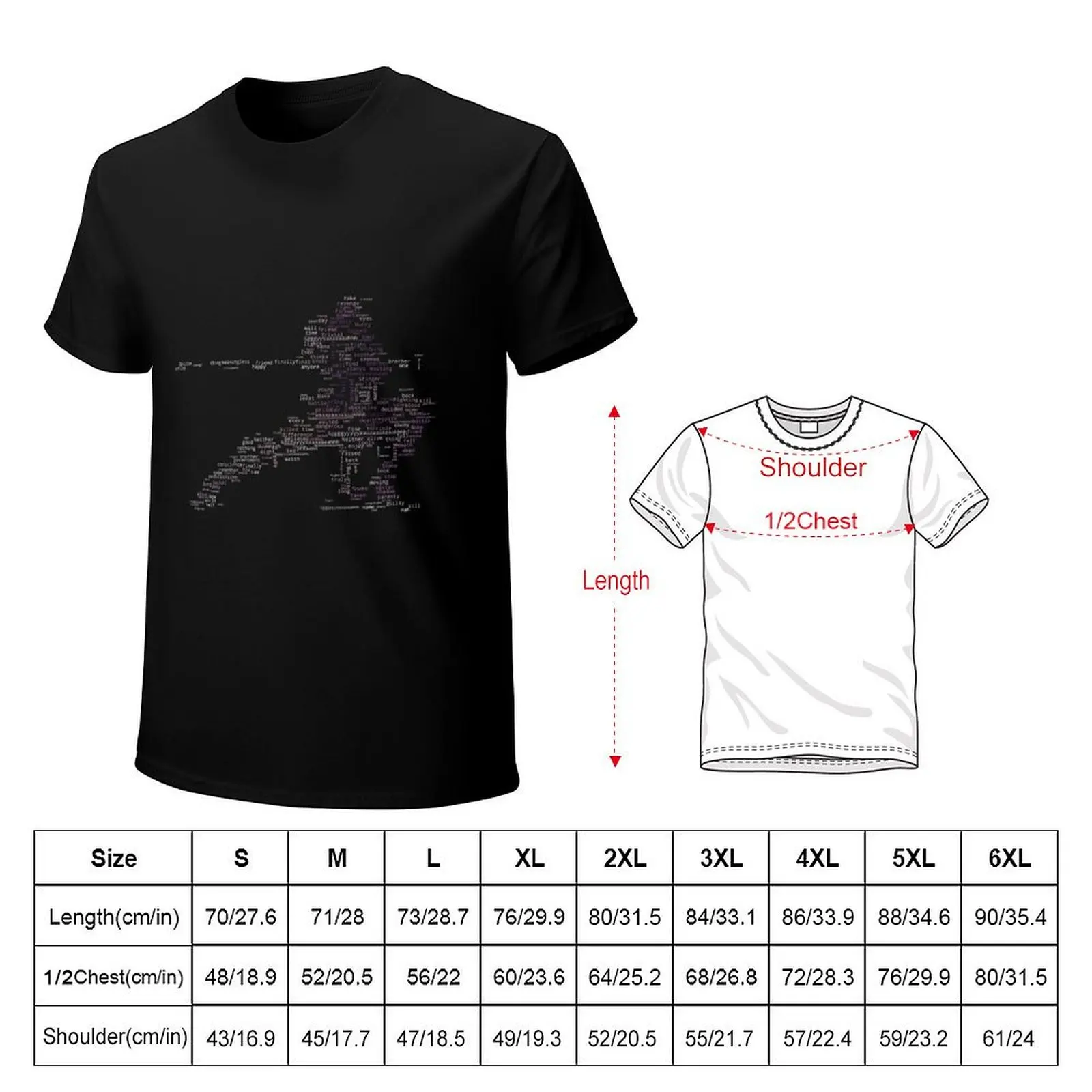 Cyborg Ninja/Gray Fox Word Cloud T-Shirt t shirt man luxury T-Shirt