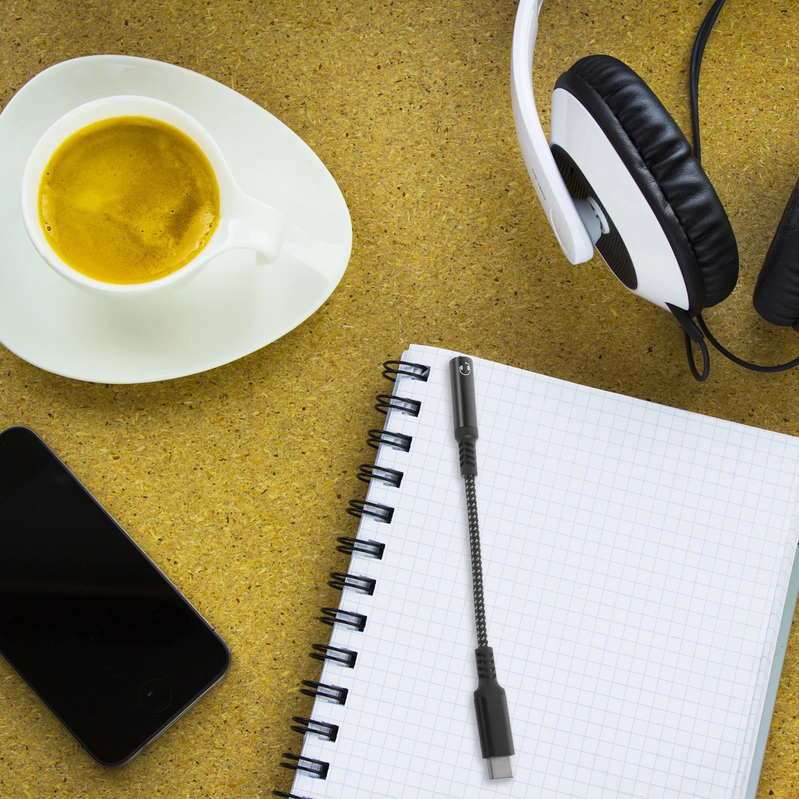 

3Pcs Type-C to 3.5mm Audio Adapter Cable Sleek Minimalist Design Aluminum Alloy Body Easy Carry Use Anywhere Convenient