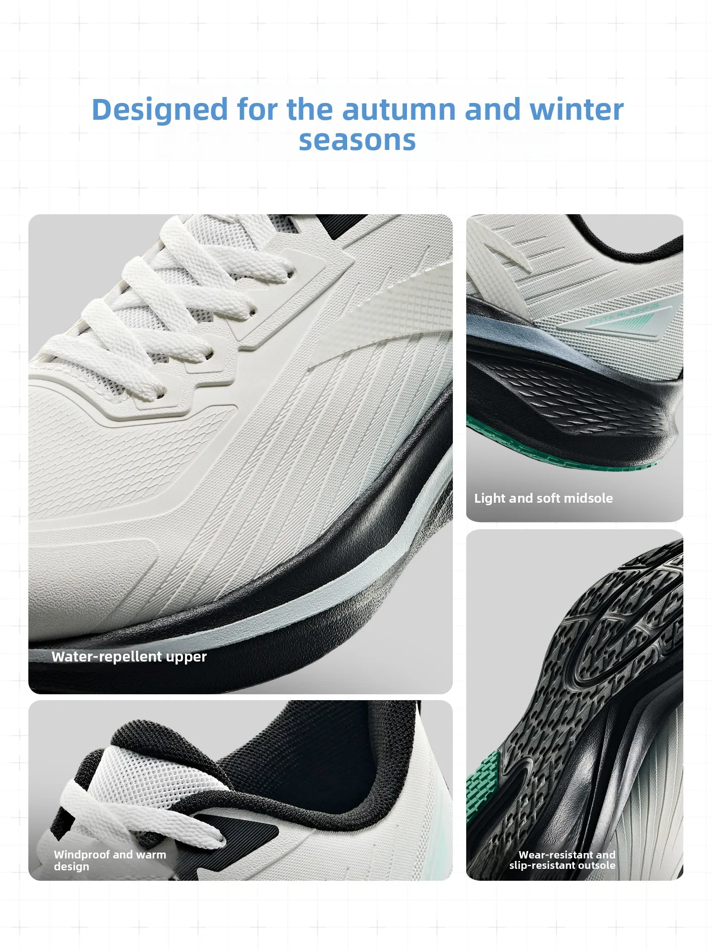 Anta Lingfeng 2 Protection Men Water Repellent Lightweight Running Shoes
