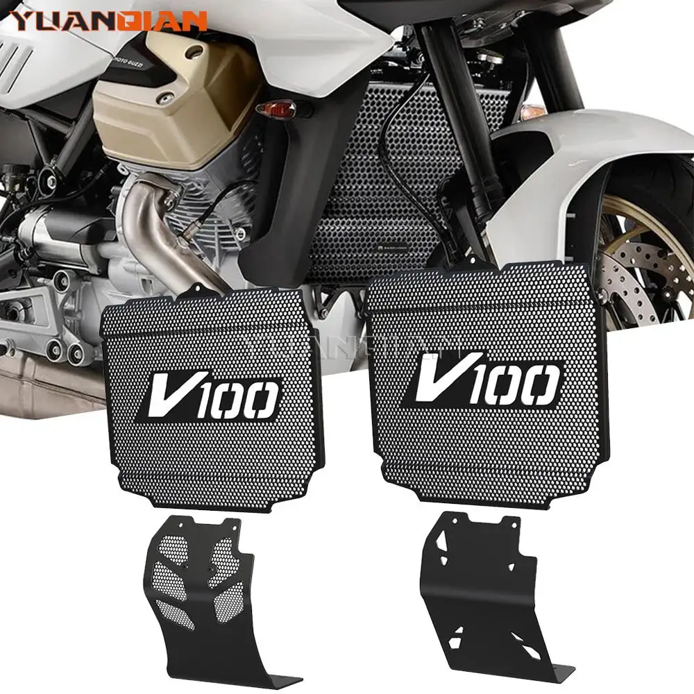 For Moto Guzzi V100 V 100 Mandello MandelloS 2023 2024 Motorcycle Radiator Grille Guard Protector Cylinder Head Engine Guard Set