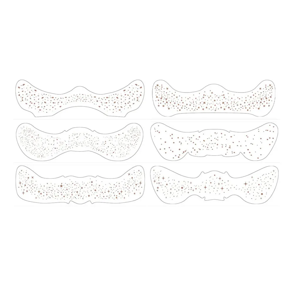 6pcs/pack Fake Freckles Tattoo Stickers for Women Freckles Makeup Stickers for Party Holiday Face Makeup Accessories