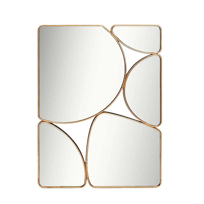 

Bedroom Entrance Passage Durable Metal Art Frame Wall Mirror Home Decoration