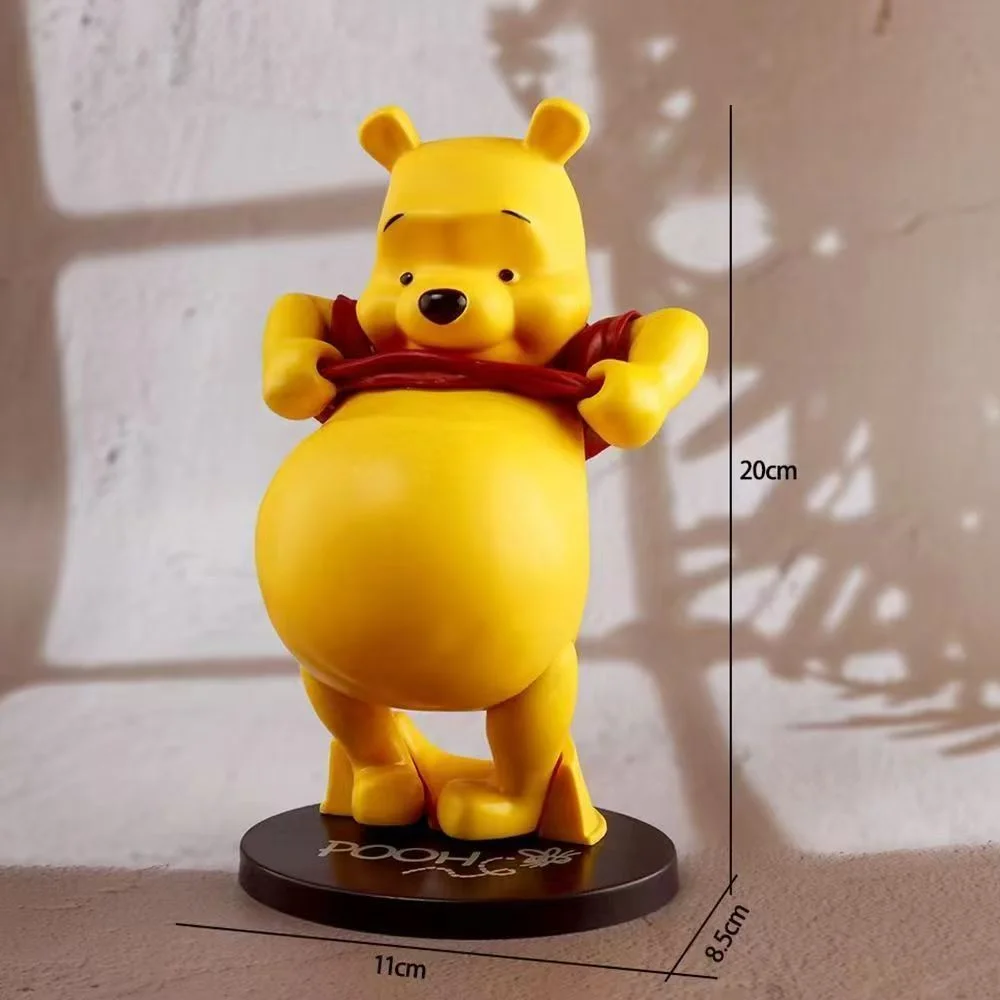 

Kawaii Disney Winnie The Pooh Doll Toy Cute Anime Decoration Collection Series Small Statues Mini Toy Models Children's Gifts