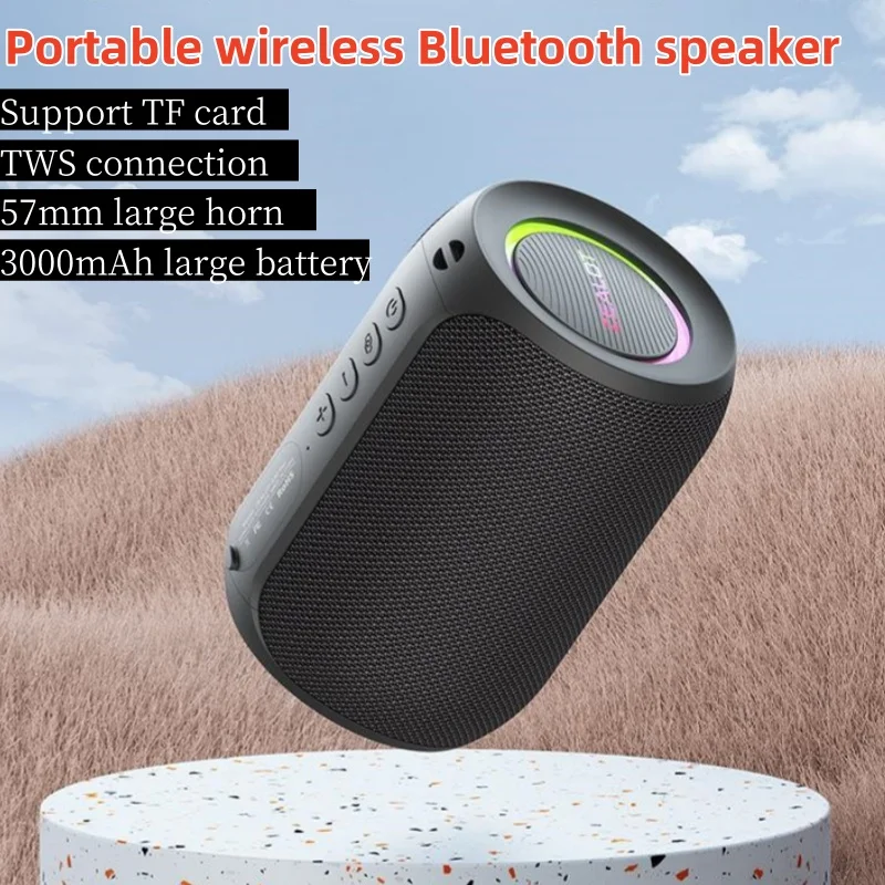 

Bluetooth Speaker Portable Mini Subwoofer with 57mm Full-frequency Magnetic Horn Wireless HiFi Stereo Sound Boombox for Compute