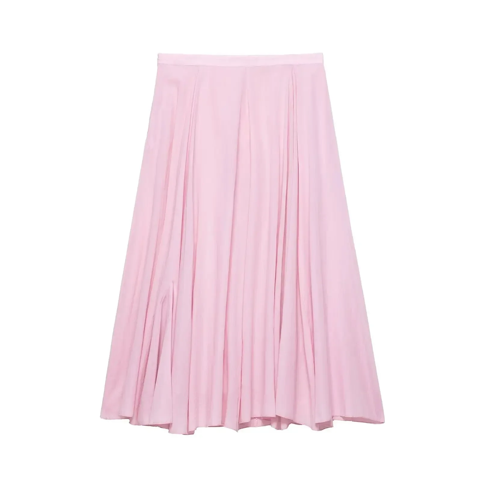 Pop Sweet And Gentle Style High Waist Cotton Wide Hem Half Skirt Women's New Summer Fashionable Versatile Skirt ZR Women's Cloth