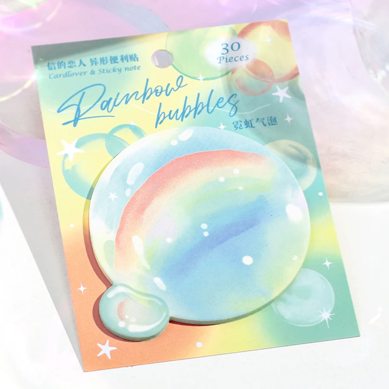 30Pcs Dream Bubble Sticky Notes Schedule Planner Self Adhesive Memo Pad To Do List Message Notes Paper Notepad Stationery