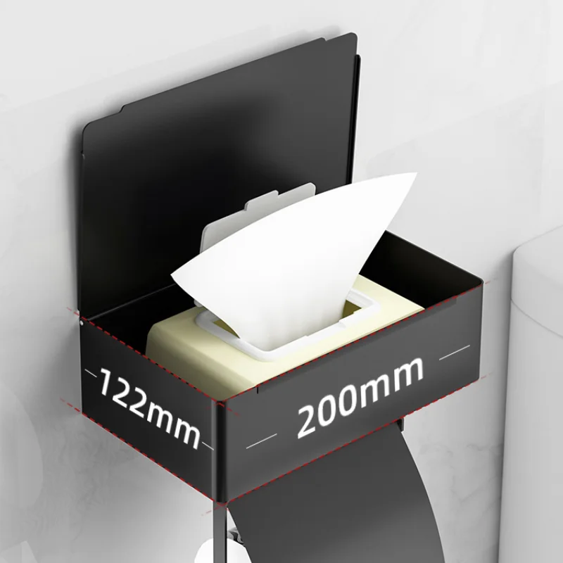 Luxury Stainless Steel Toilet Paper Holder Wall Mount Toilet Paper Roll Holder Tissue Box Bathroom Accessories Organizer