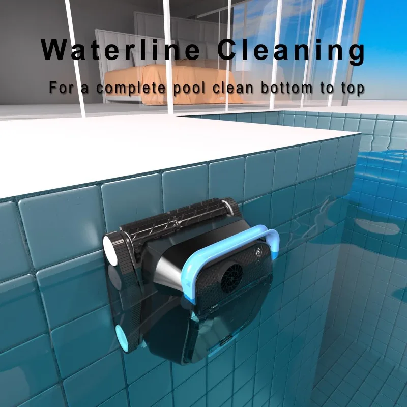 Black Pearl Ultra Robotic Pool Cleaner Battery Powered Inground Vacuum for Pools Up to 10 Ft Deep –Wall Climber, 150 Min Runtime
