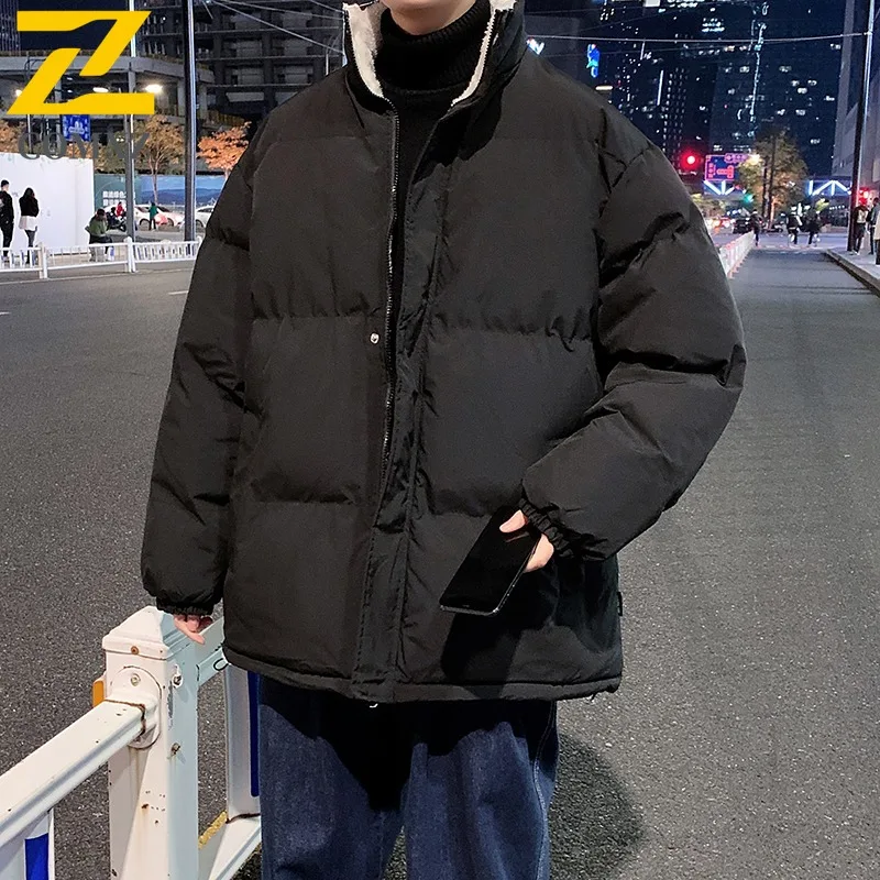 

COMXZ Men Cotton Padded Jacket Couple Stand Collar Lightweight Skiing Travel Winter Jacket Camping High Quality Parker Coat