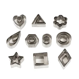 Aço inoxidável Açúcar Biscoito Imprensa Carimbo, Embosser Cookie Cutter, DIY Fondant Bolo Mold, Pastelaria Decoração, Acessórios de cozimento, 30Pcs por Caixa 8 principais vendas formas biscuit - №5