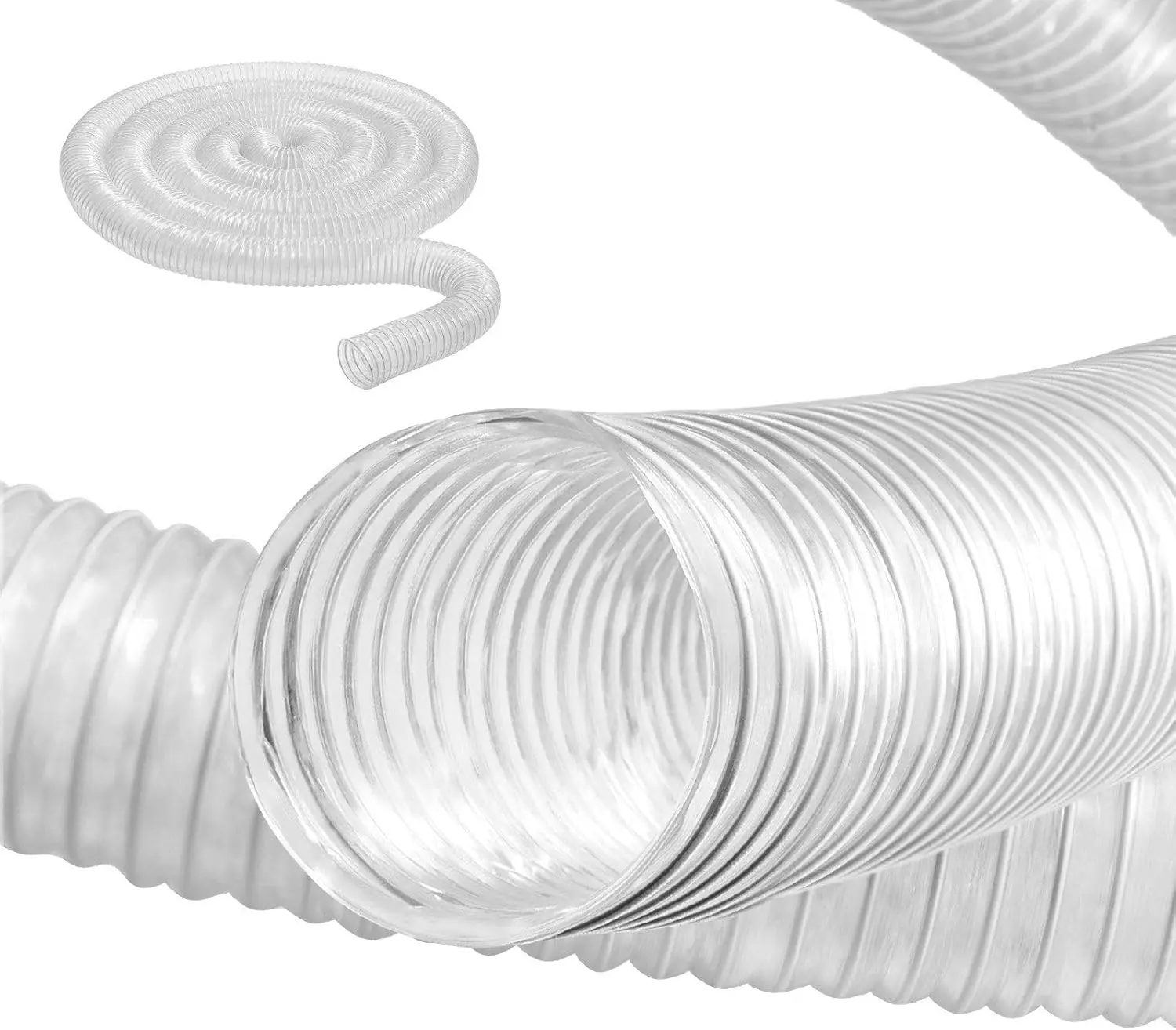 2.5'' x 20' Dust Collection Hose Thickened PVC Flexible Clear Hose