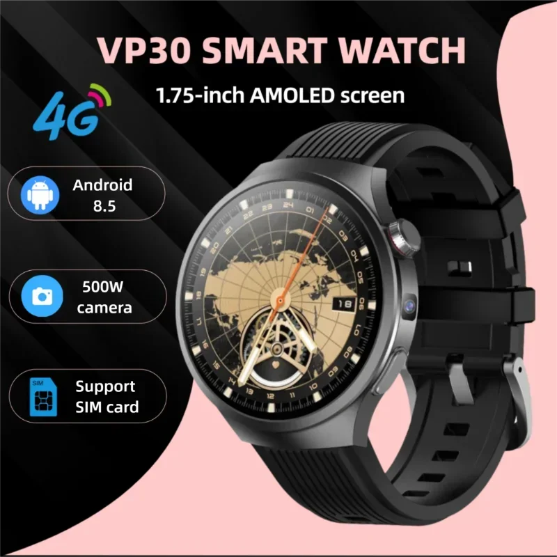

Совершенно новые умные часы 4G VP30 Android, камера высокой четкости 500 Вт, 1100 мАч, приложение для игрового магазина, Wi-Fi, монитор сердечного ритма, GPS