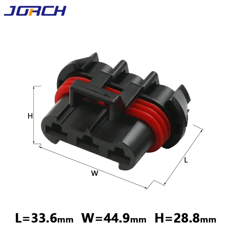 5sets  3 Pin Way Waterproof Blower Plug Auto Cooler Fan Connector Male Female Socket 12124686 12124685