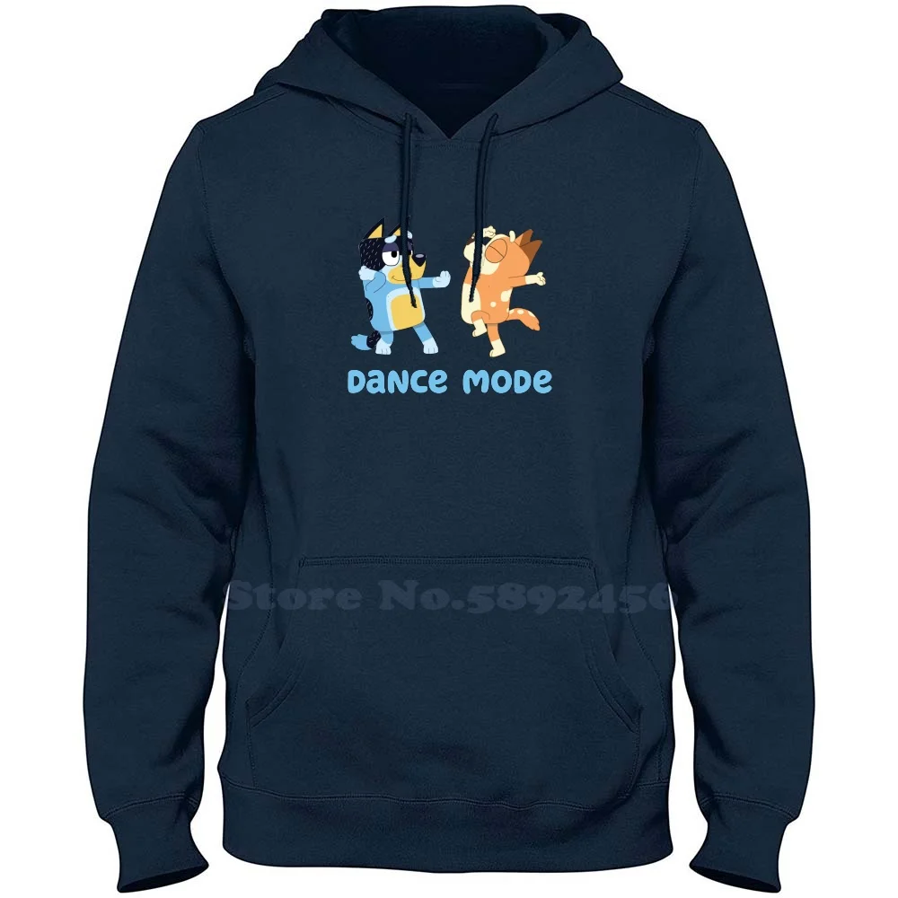 Dance Mode 100% Pure Cotton Hoodie Dance Cartoon And Bingo Heeler Bingo Heeler Chilli Heeler Bandit Heeler Dad