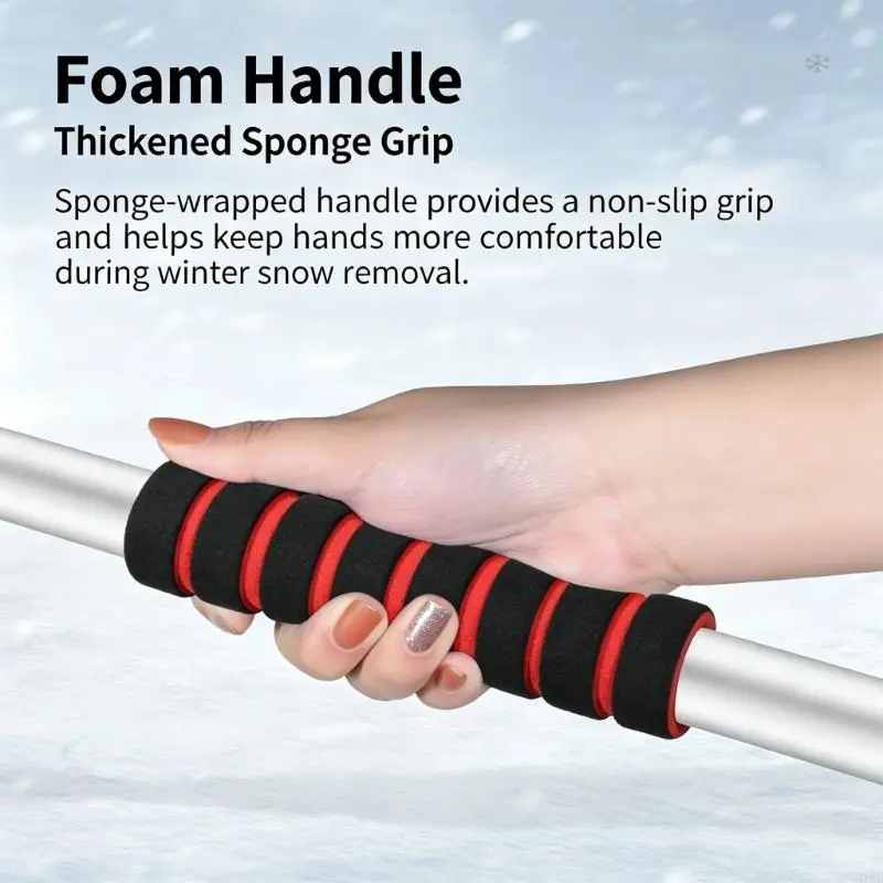 M76E Handheld Ice Scraper and Snow Brush Separate Design for Storage