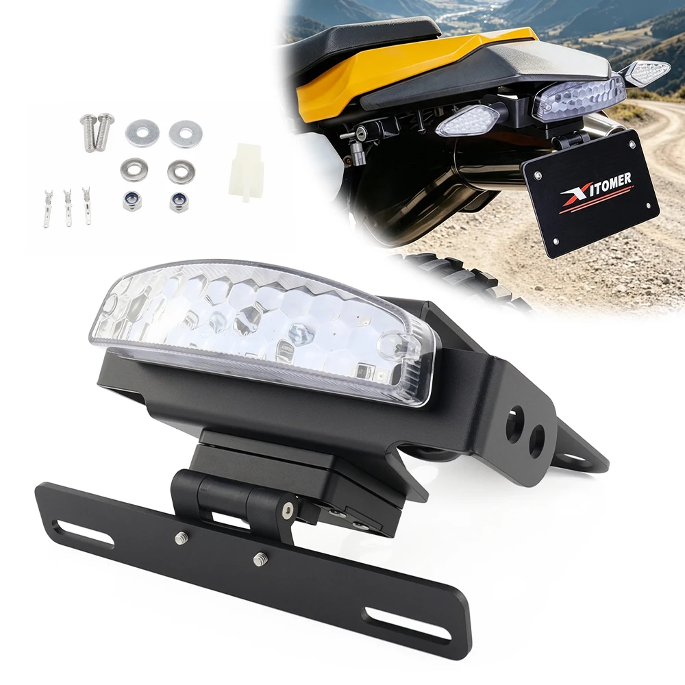 Motorcycle Portatarga Total Remove Quick-release License Plate Holder Tail Tidy For Kawasaki KLX250/S KLX250SF KLX300 KLX300SM