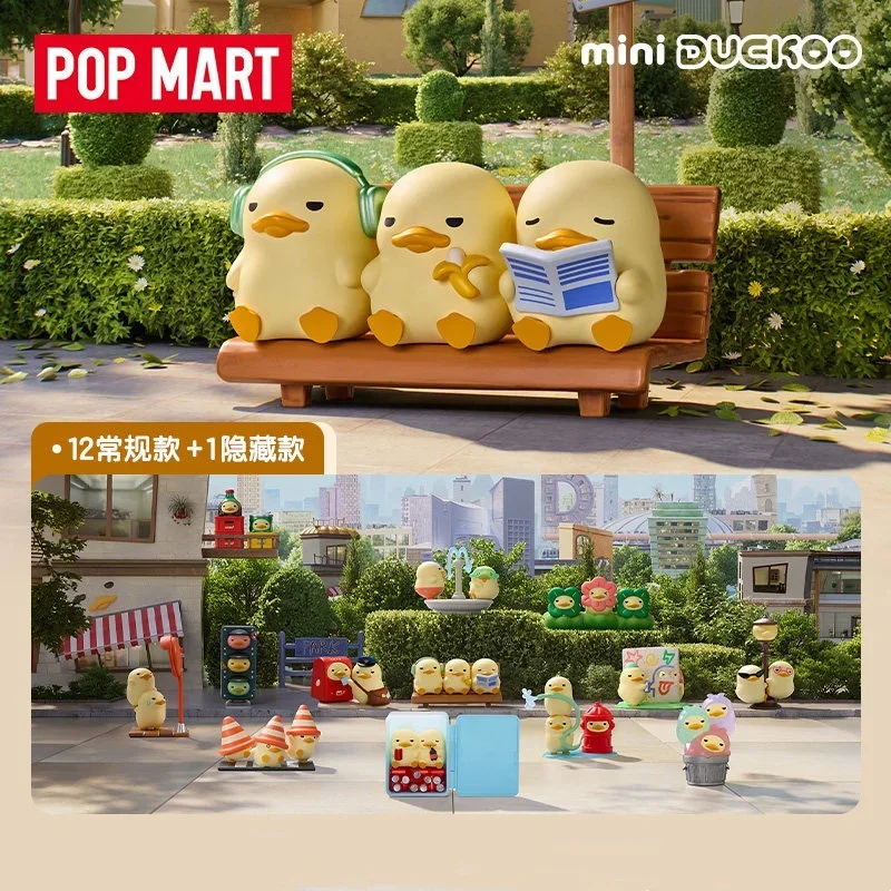POPMART Mini DUCKOO Citywalk Series Anime Figure Ornament Cute Mystery Box Doll Blind Box Gift Original Toys Guess Bag