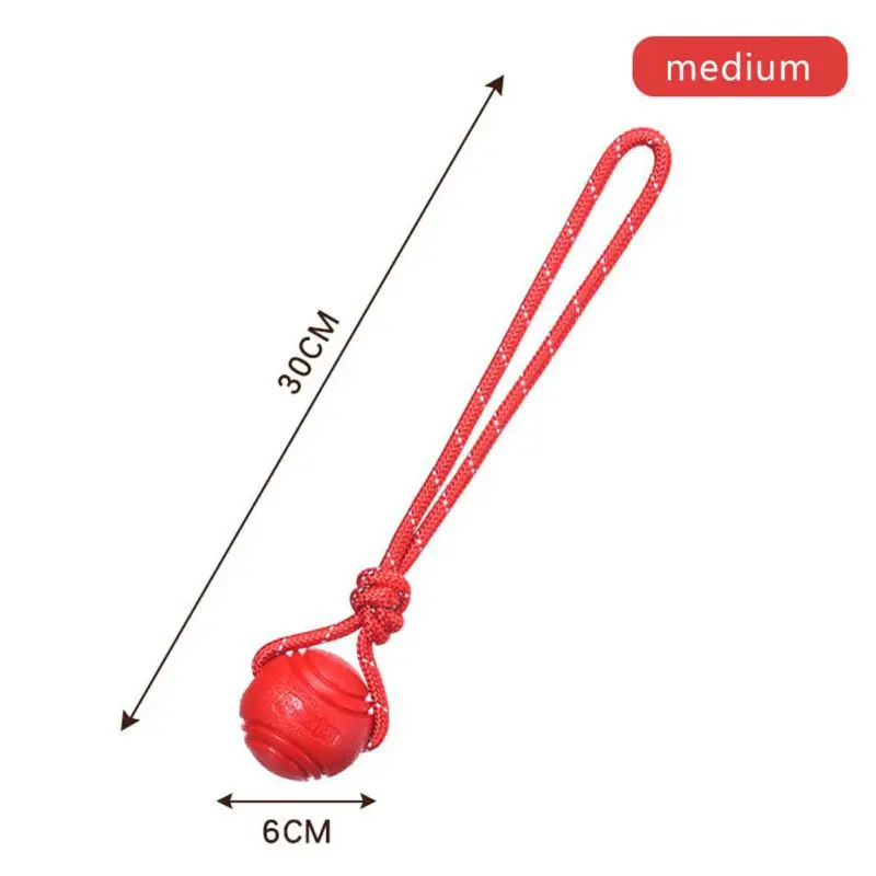 لعبة تفاعلية للكلاب الكبيرة ألعاب الجرو ألعاب كروية للكلاب كرة مطاطية نطاطة مضغ ألعاب كلب لعبة كرة مع سلسلة عاكسة #6