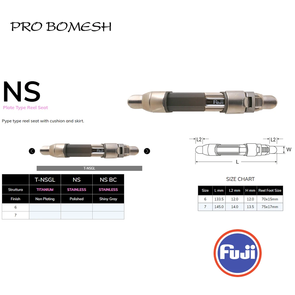 Pro Bomesh Original Fuji Plant type Reel Seat NS6 Reel Seat Fishing Rod Building Component DIY Fishing Rod Repair Accessory - view 2