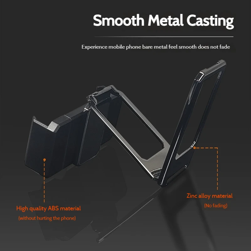 Explosive Back Clip Mobile Phone Holder, Portable Ring Buckle Mobile Phone Holder, Metal Desktop Folding, Back-Attached Bracket.