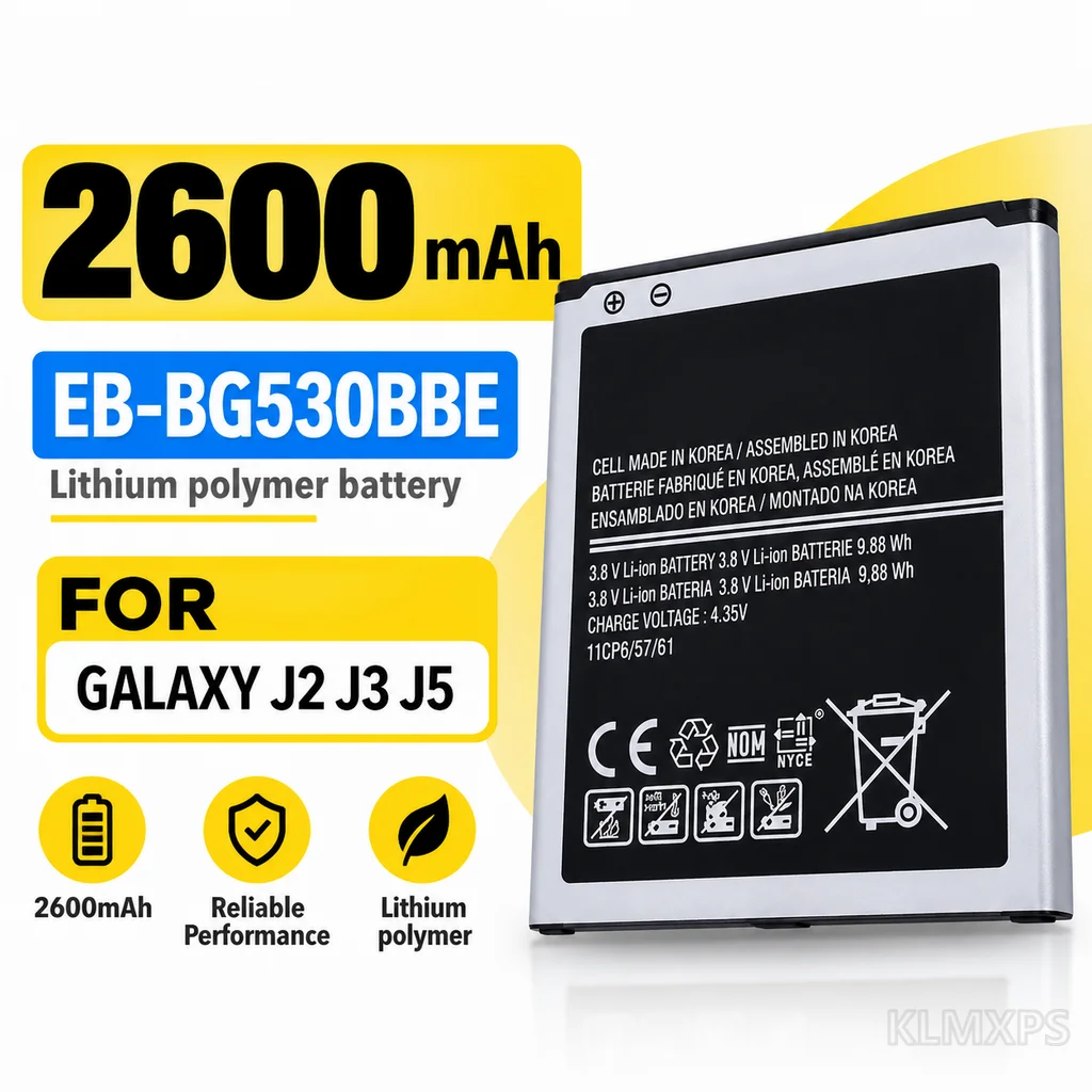 EB-BG530BBE 2600mAh Internal Replacement Battery for Samsung Galaxy Grand Prime G530, G530F, G5308W, G531, G531F, G531H, J2